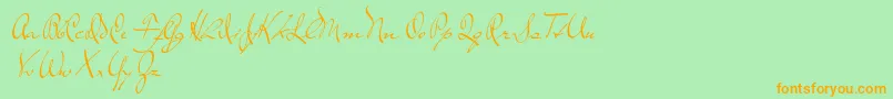 TheLoyalist Font – Orange Fonts on Green Background