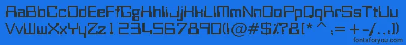 Bitwise Font – Black Fonts on Blue Background