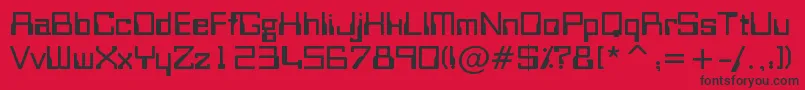 Bitwise Font – Black Fonts on Red Background