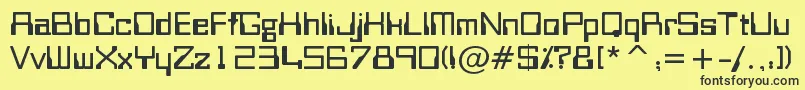 Bitwise Font – Black Fonts on Yellow Background