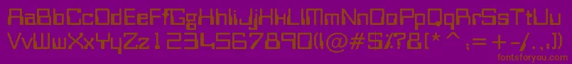 Bitwise Font – Brown Fonts on Purple Background