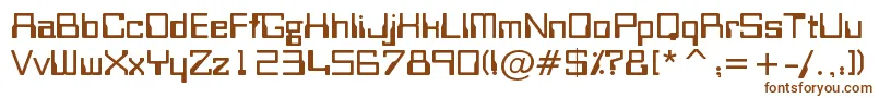 Bitwise Font – Brown Fonts on White Background