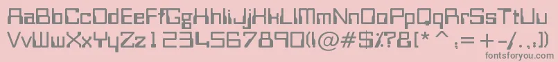 Bitwise Font – Gray Fonts on Pink Background
