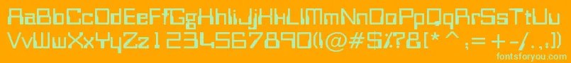 Bitwise Font – Green Fonts on Orange Background