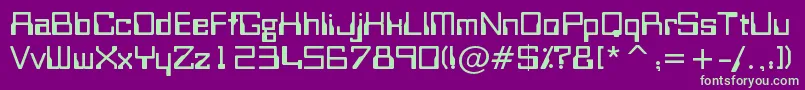 Bitwise-fontti – vihreät fontit violetilla taustalla
