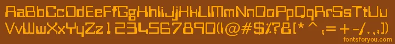 Bitwise Font – Orange Fonts on Brown Background