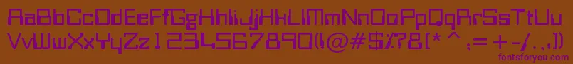Bitwise Font – Purple Fonts on Brown Background