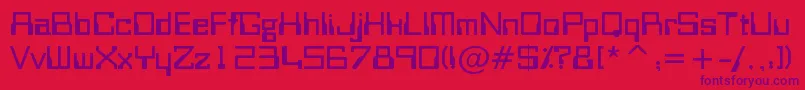 Bitwise Font – Purple Fonts on Red Background