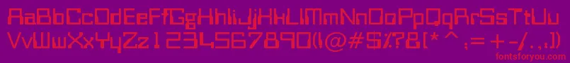 Bitwise Font – Red Fonts on Purple Background