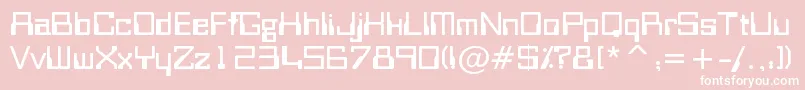 Bitwise Font – White Fonts on Pink Background