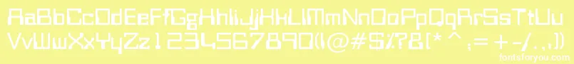 Шрифт Bitwise – белые шрифты на жёлтом фоне