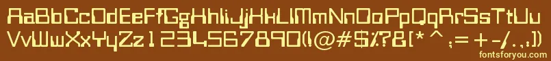 Bitwise Font – Yellow Fonts on Brown Background