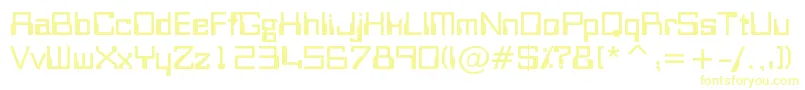 Czcionka Bitwise – żółte czcionki na białym tle
