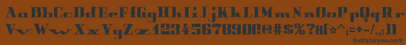 PeterObscureBold Font – Black Fonts on Brown Background