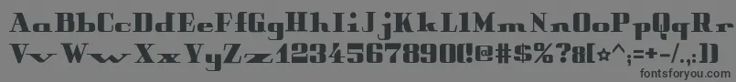 フォントPeterObscureBold – 黒い文字の灰色の背景