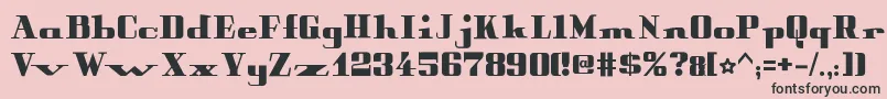 PeterObscureBold Font – Black Fonts on Pink Background