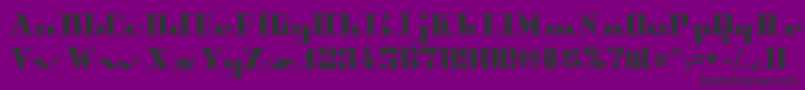 フォントPeterObscureBold – 紫の背景に黒い文字