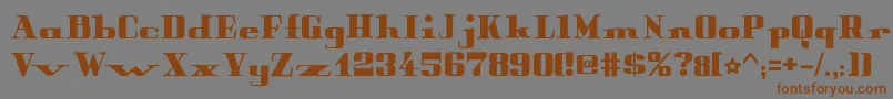 PeterObscureBold-fontti – ruskeat fontit harmaalla taustalla