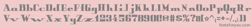 PeterObscureBold-Schriftart – Graue Schriften auf rosa Hintergrund