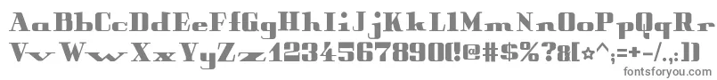 フォントPeterObscureBold – 白い背景に灰色の文字