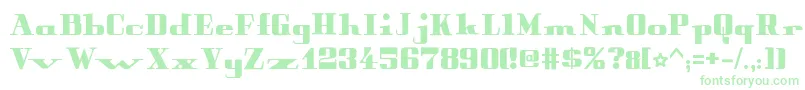 PeterObscureBold-fontti – vihreät fontit valkoisella taustalla