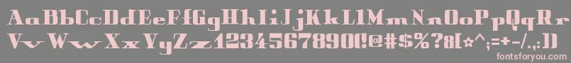 PeterObscureBold-fontti – vaaleanpunaiset fontit harmaalla taustalla