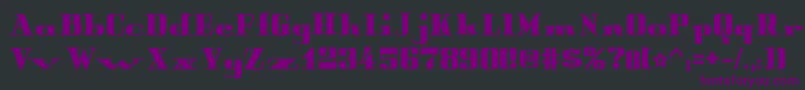 Шрифт PeterObscureBold – фиолетовые шрифты на чёрном фоне