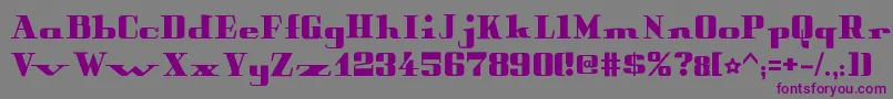 Шрифт PeterObscureBold – фиолетовые шрифты на сером фоне