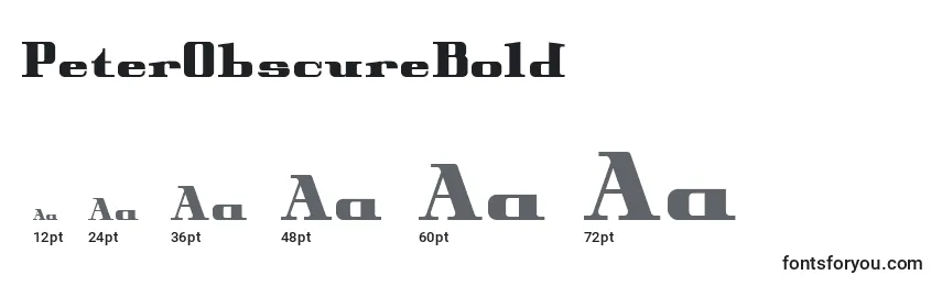 PeterObscureBold Font Sizes
