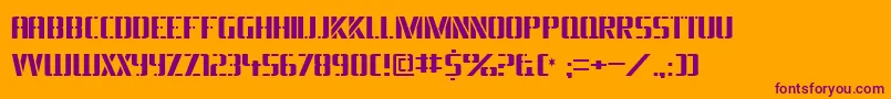 Braesidelumberboy Font – Purple Fonts on Orange Background