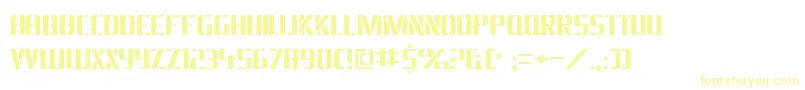 フォントBraesidelumberboy – 黄色のフォント