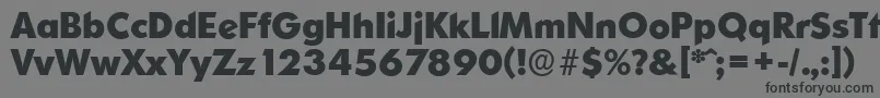 Шрифт OrnitonsserialXboldRegular – чёрные шрифты на сером фоне