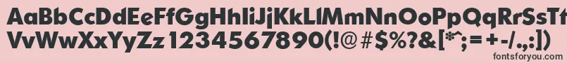 OrnitonsserialXboldRegular Font – Black Fonts on Pink Background