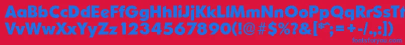 OrnitonsserialXboldRegular Font – Blue Fonts on Red Background