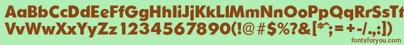 OrnitonsserialXboldRegular Font – Brown Fonts on Green Background