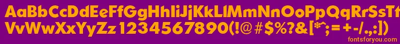 OrnitonsserialXboldRegular Font – Orange Fonts on Purple Background