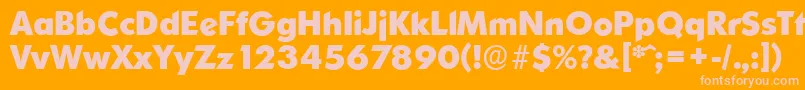 OrnitonsserialXboldRegular Font – Pink Fonts on Orange Background