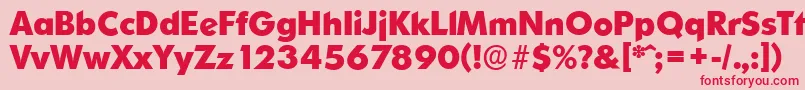 OrnitonsserialXboldRegular Font – Red Fonts on Pink Background