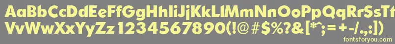 OrnitonsserialXboldRegular Font – Yellow Fonts on Gray Background