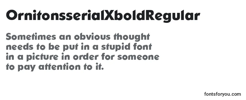 Schriftart OrnitonsserialXboldRegular