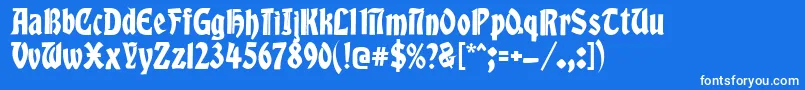 Globus Font – White Fonts on Blue Background
