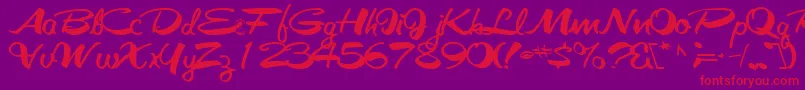 Galacticfuss72Bold Font – Red Fonts on Purple Background