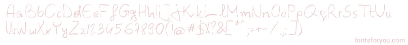 フォントBarbarjowePisanie – ピンクのフォント