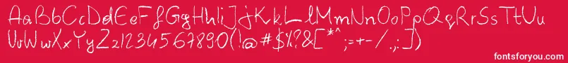 BarbarjowePisanie Font – White Fonts on Red Background
