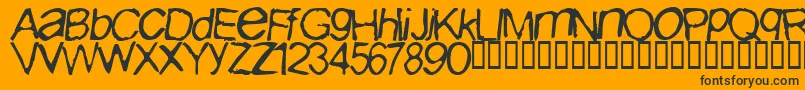 IBuriedPaulNormal Font – Black Fonts on Orange Background