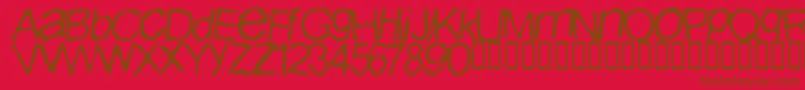 IBuriedPaulNormal Font – Brown Fonts on Red Background