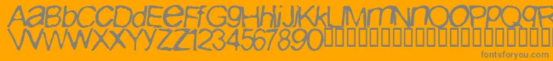 IBuriedPaulNormal-Schriftart – Graue Schriften auf orangefarbenem Hintergrund