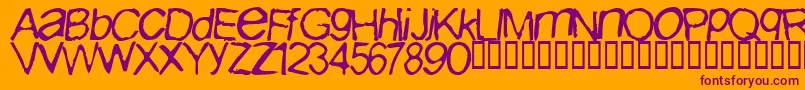 IBuriedPaulNormal Font – Purple Fonts on Orange Background