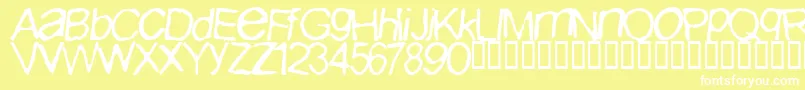 IBuriedPaulNormal Font – White Fonts on Yellow Background