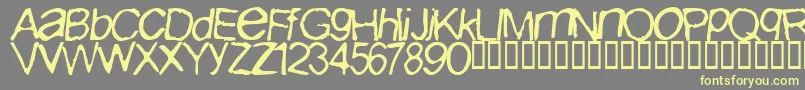 IBuriedPaulNormal Font – Yellow Fonts on Gray Background